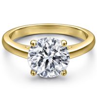 Anillo de Compromiso de Plata bañado en Oro 18k Mod 362 Talla 8