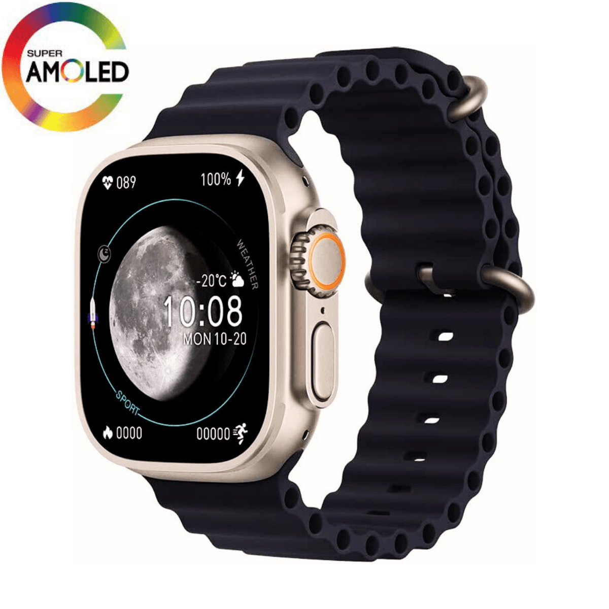 Smartwatch Hk8 Pro Max Negro Amoled 470mAh