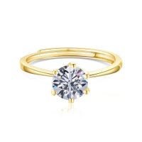 Anillo de Compromiso Plata Mod 361 Dorado Talla 6