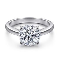 Anillo de Compromiso de Plata bañado en Rodio Mod 362 Talla 9