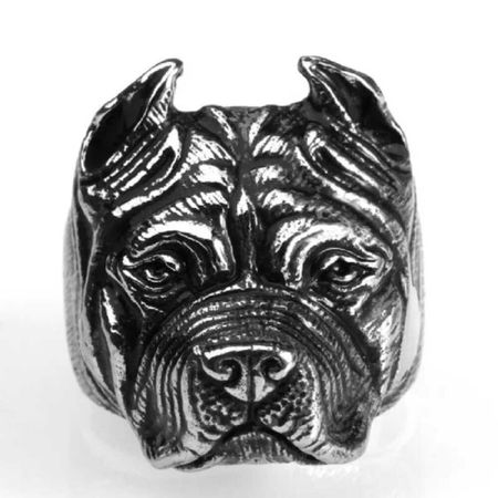 Anillo Para Hombre Modelo American Pit Bull Terrier Talla 10