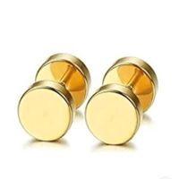 Aretes Piercing de Moda Unisex Punk Rock Dorado