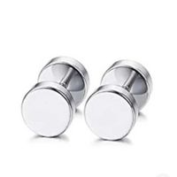 Aretes Piercing de Moda Unisex Punk Rock Plata