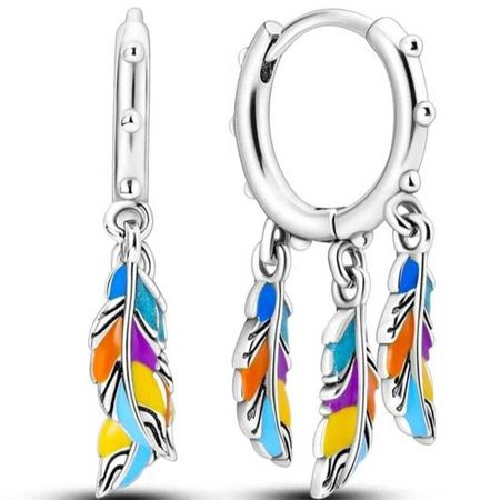 Aretes de Plata de Ley 925 Mod Hippie Three