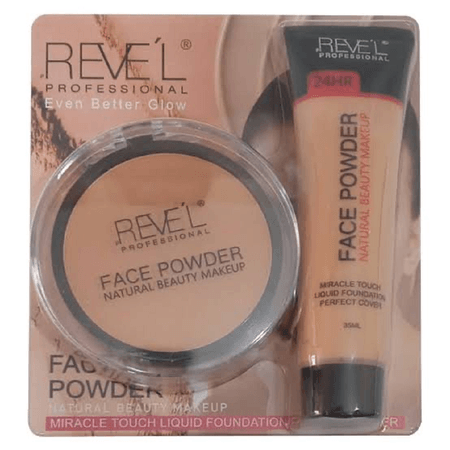 Base Liquida y Polvo Compacto Revel