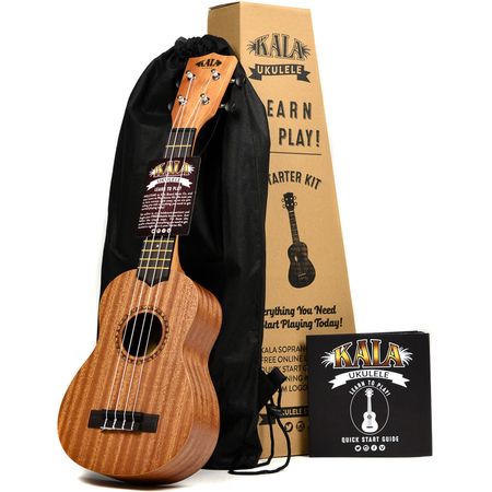 Kit de Inicio para Aprender a Tocar El Ukelele Soprano Kala Caoba