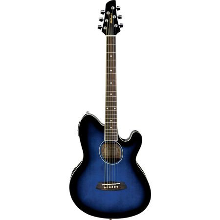 Guitarra Acústica Eléctrica Ibanez Tcy10E de La Serie Talman Transparent Blue Sunburst