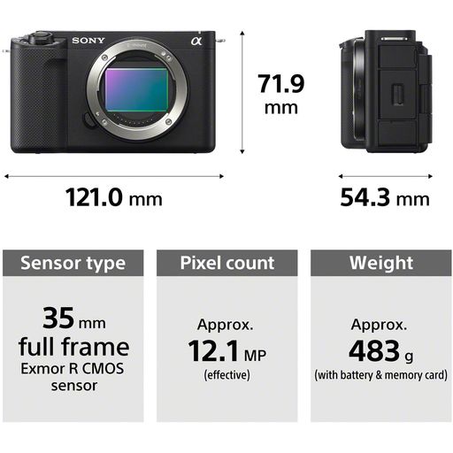 Cámara Sony ZV-E1 con lente 28-60mm f/4-5.6