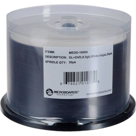 Spindle de 50 Discos de Medios Dvd+R de Doble Capa Microboards Medd 10004