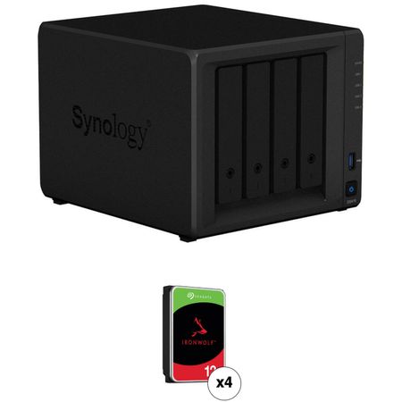 Kit de Carcasa Nas Synology Diskstation Ds418 de 48Tb con Unidades Seagate Ironwolf Nas 4 X 12Tb