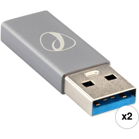 Adaptador Pearstone Usb 3.2 Gen 2 Tipo C Hembra a Tipo a Macho Paquete de 2