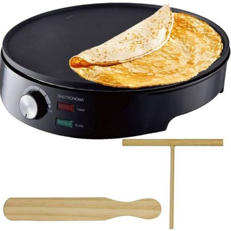 Plancha Eléctrica Antiadherente para hacer Crepes Black de 30cm