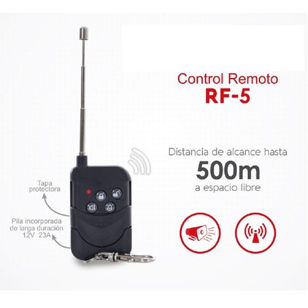 Control Remoto para panel alarma Linseg RF5 500 mtrs RF5