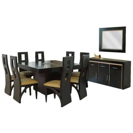 Comedor 8 Sillas Nuberg Aparador Espejo Hys