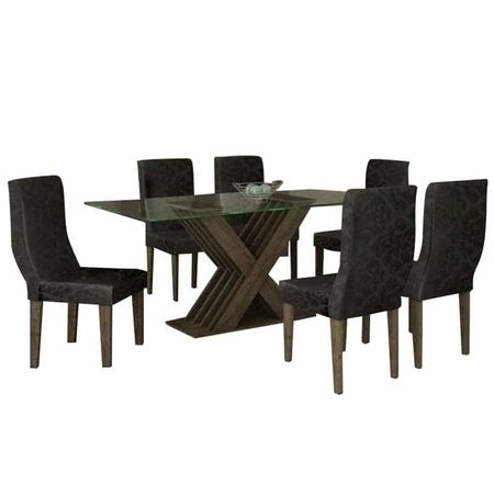 Comedor 6 Sillas Saida Negro Hys