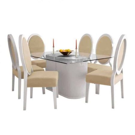 Comedor 6 Sillas Besan Blanco Hys