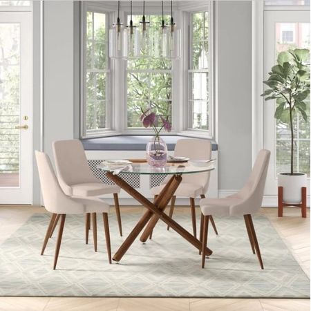 Comedor 4 Sillas Kitiz Beige Hys