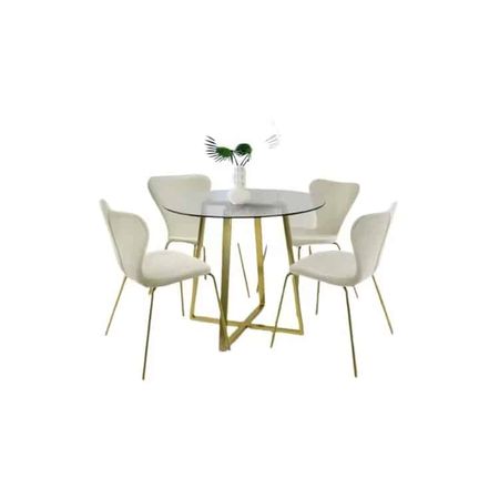 Comedor 4 Sillas Lara Beige Hys