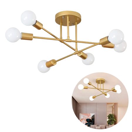 Candelabro Elegante y Moderno Dorado