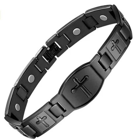 Pulsera Magnética Funcional Para Hombre Negro