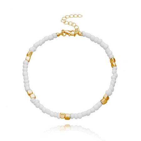 Pulsera Para Pie de cuencas Blanco