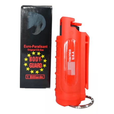 Gas Pimienta 20 ml Aerosol Tipo Llavero Portable Defensa Personal Rojo