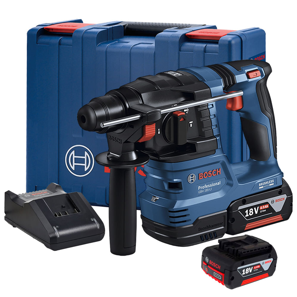 Rotomartillo SDS Plus 18V Brushless Inc 2 Bat y Carg Bosch GBH 185-LI