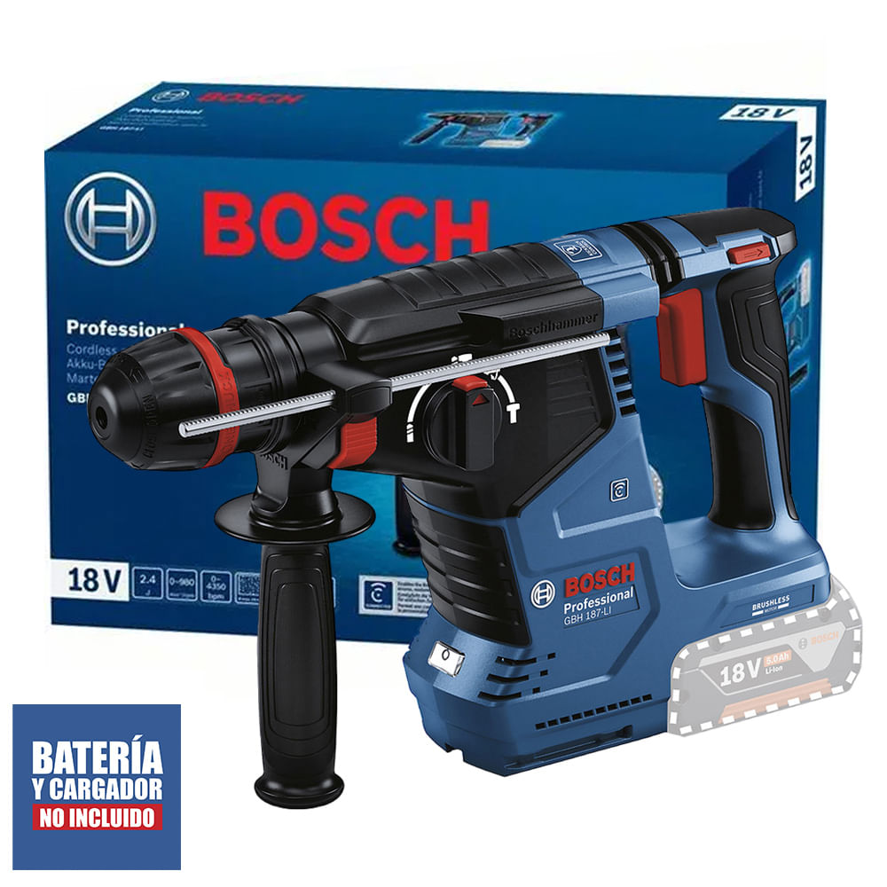 Rotomartillo SDS Plus/Cilindrico 18V Brushless Baretool Bosch GBH 187-LI