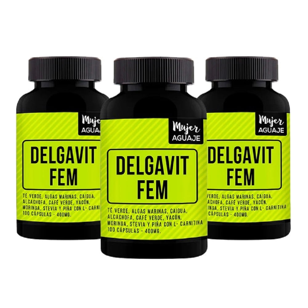 Delgavit Fem 400mg Mujer Aguaje Cápsulas Pack x 3