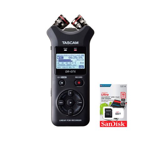 Grabadora de Audio Portatil Tascam DR-07X Gratis Memoria 16GB