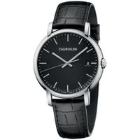 Reloj Calvin Klein Established K9H211C1 Suizo Acero Inoxidable Correa de Cuero Negro