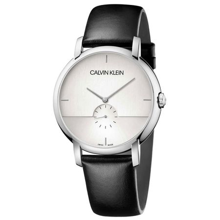 Reloj Calvin Klein Established K9H2X1C6 Suizo Para Hombre Acero Inoxidable Correa de Cuero Negro