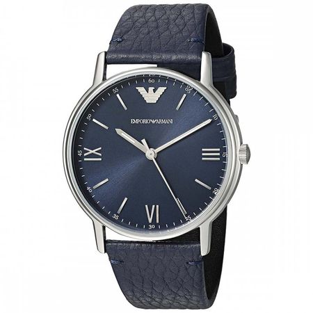 Reloj Emporio Armani Kappa AR11012 para Hombre Acero Inoxidable Correa de Cuero Azul