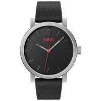 Reloj Hugo Boss Rase 1530115 Para Hombre Acero Inoxidable Correa de Cuero Negro