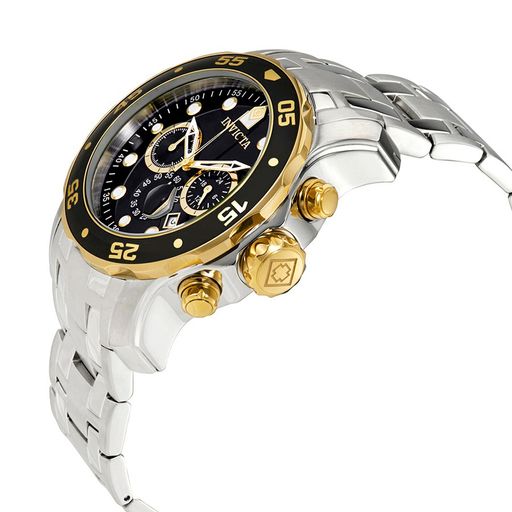 Invicta Pro Diver SCUBA Reloj de cuarzo para hombre de acero inoxidable,  Oro / Negro, 48 mm : : Moda