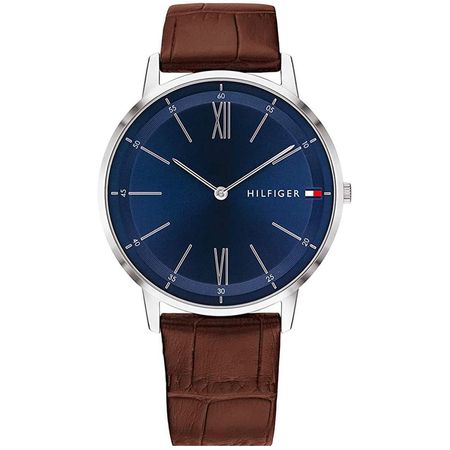Reloj Tommy Hilfiger Cooper 1791514 para Hombre Acero Inoxidable Correa de Cuero Marron Azul