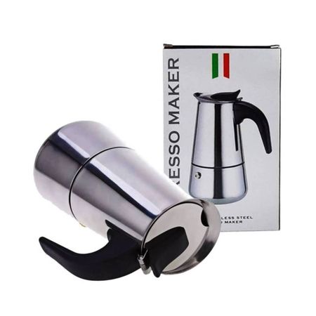 Cafetera Italiana 9 Tazas Acero Inoxidable Espresso Maker