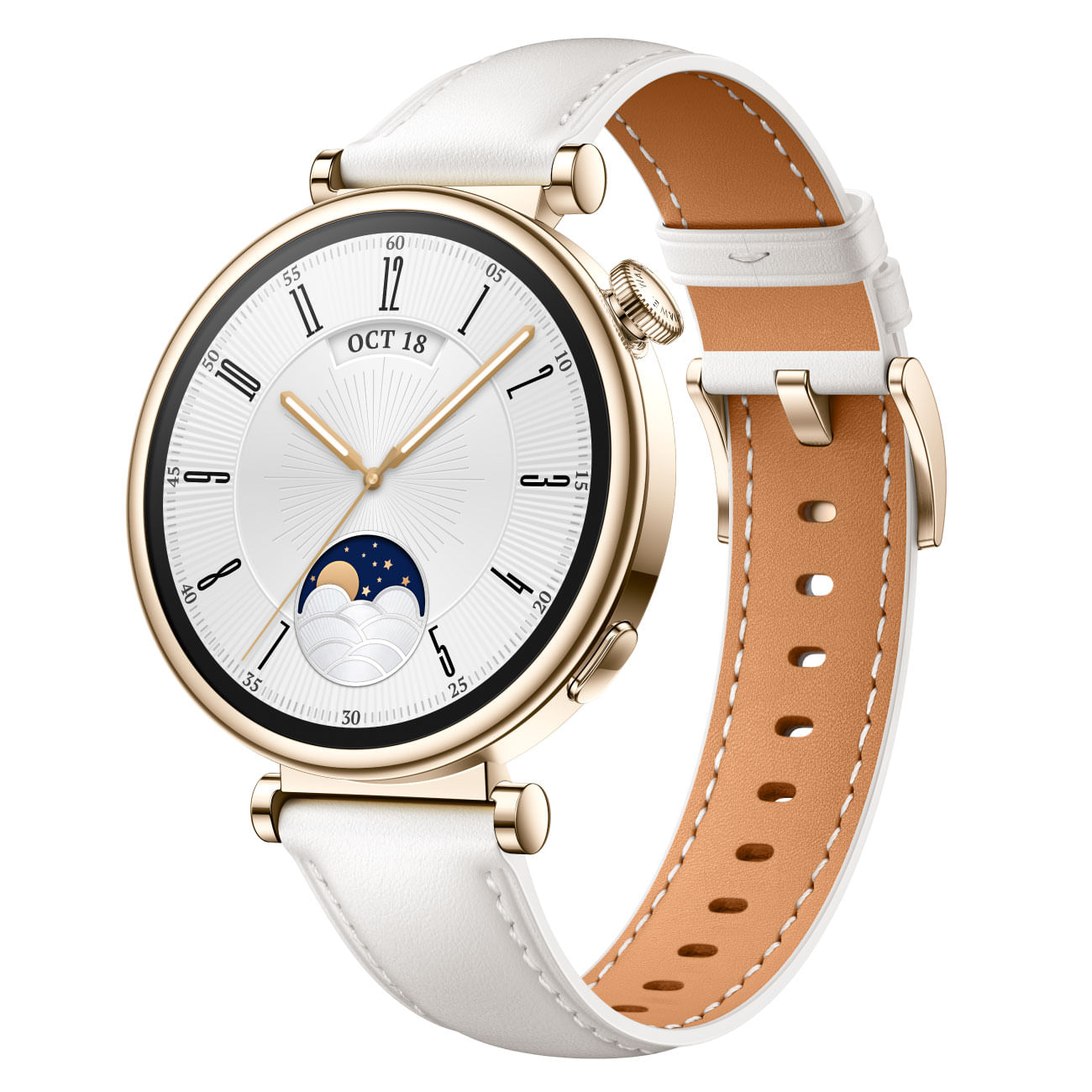 Smartwatch HUAWEI WATCH GT 4 41mm con Correa de Cuero Blanco