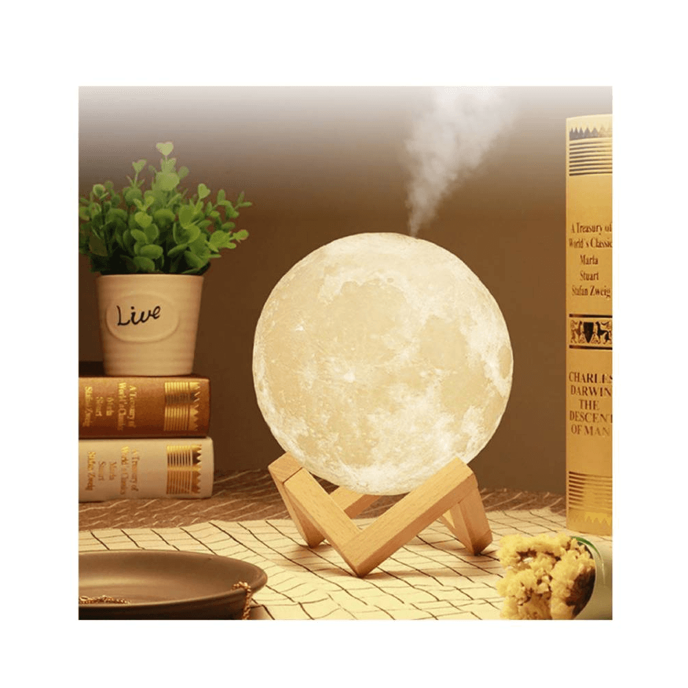 Humidificador de Aire Lámpara Portátil Luna 3D Led