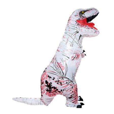 Disfraz Dinosaurio Rex Inflable Adulto Halloween Cosplay Blanco