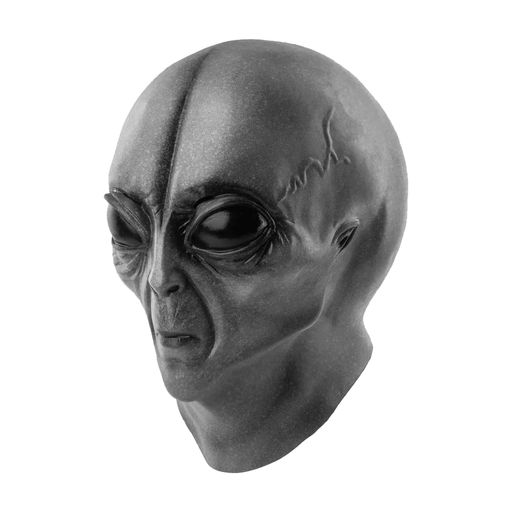 Máscara Alien Gris Marciano Ovni Látex Halloween