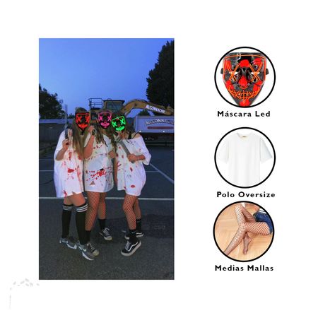 Disfraz Halloween La purga Squad mascara led Halloween Fest