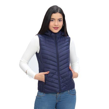 Chaleco Impermeable para Mujer Color Azul Talla L