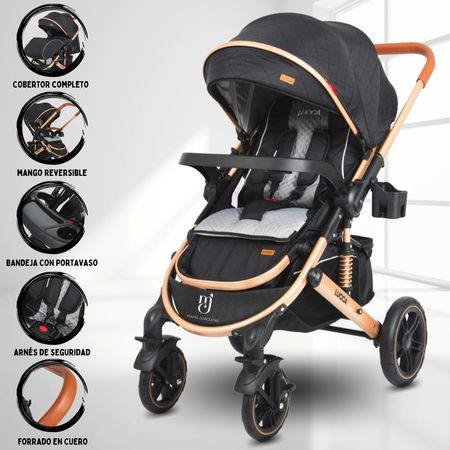 Coche Cuna De Lujo Lucca Edición Limitada Negro