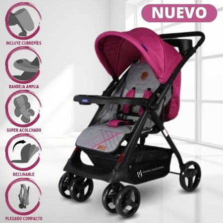 Coche Cuna Deportivo Bambino Eclipse Fucsia