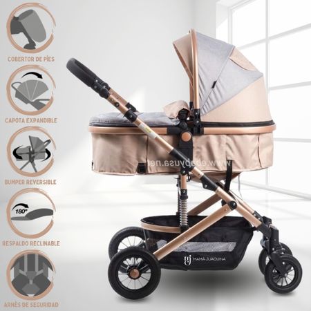 Coche Cuna Moisés de Lujo Ebaby Comfort Beig