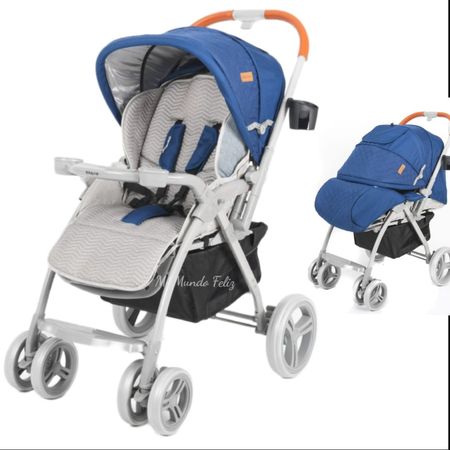 Coche Cuna Para Bebe Con Cubre Pie Mango Reversible Barza