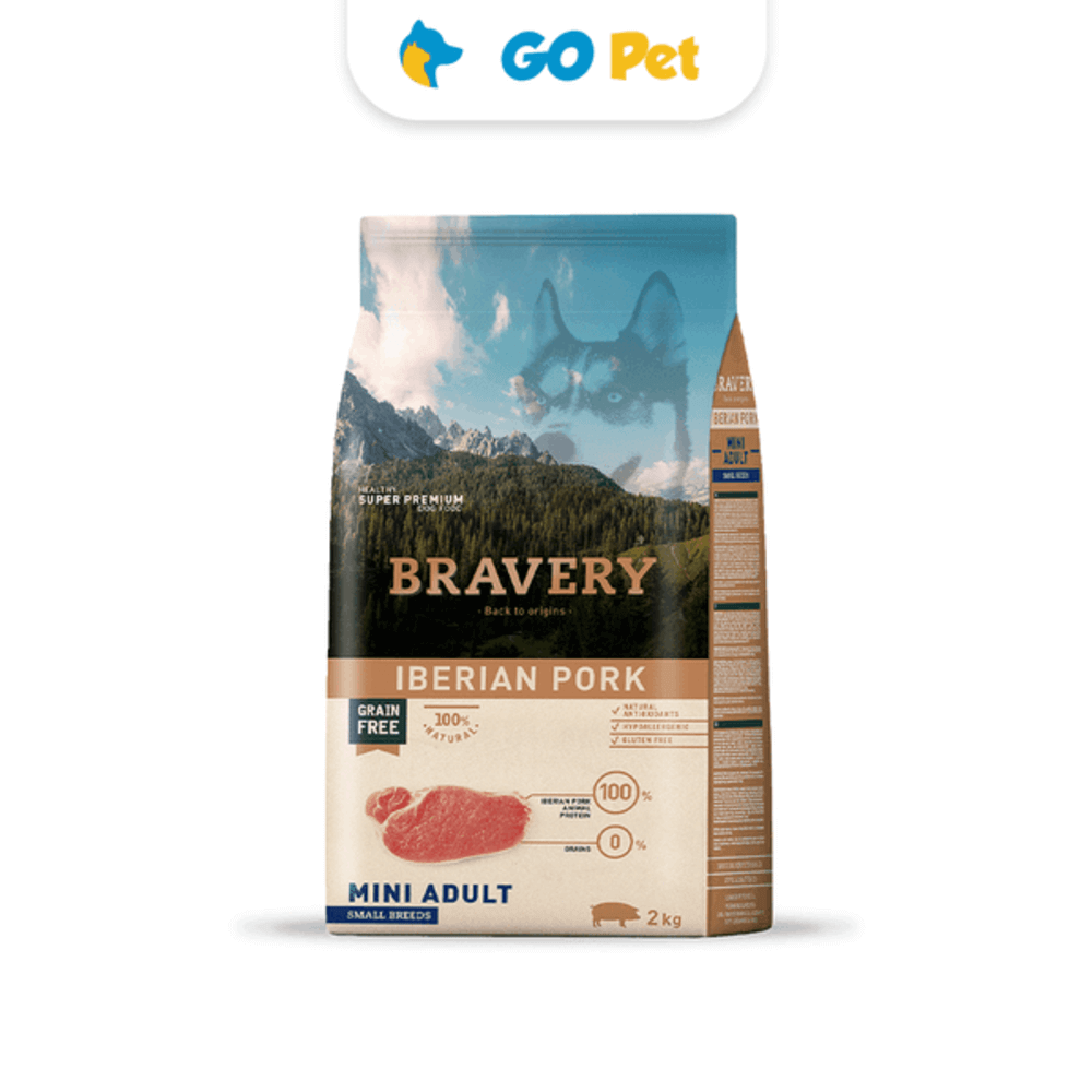 Bravery Iberian Pork Mini Adult Small Breeds  Adulto Cerdo Ibérico Raza Pequeña y Mini 7 kg