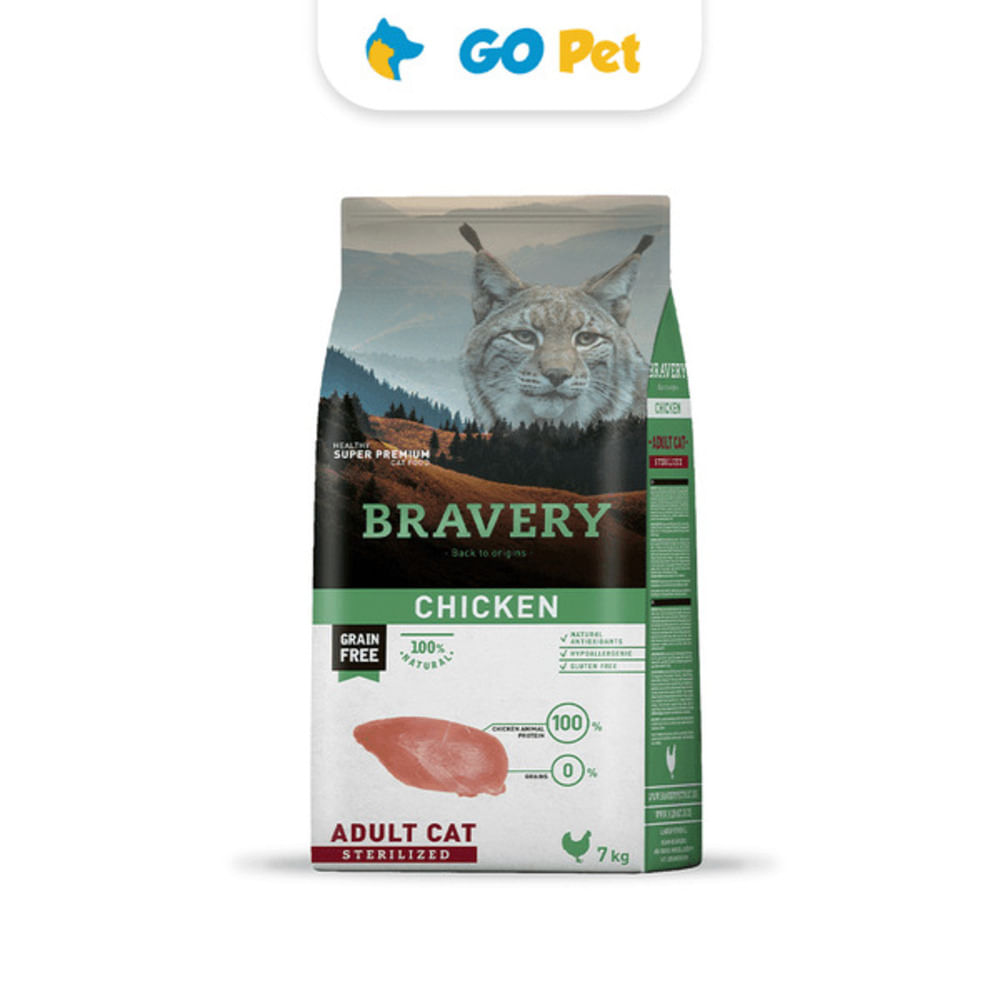 Bravery Chicken Adult Cat Sterilized  Gato Adulto Esterilizado Pollo 7 kg