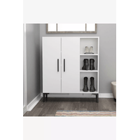 Zapatera moderna 2 puertas Macay color Blanco TU MESITA
